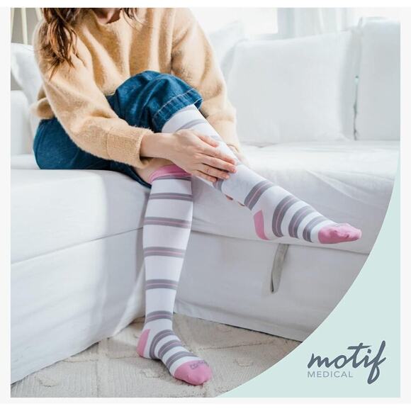 Motif Maternity Postpartum Compression Socks New Size Medium 3 Pack 0592B - Picture 2 of 9